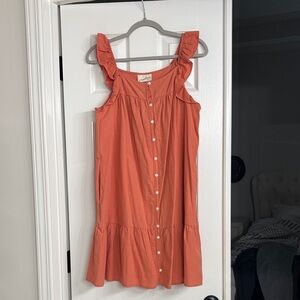 Universal Thread Orange Ruffle Strap Dress